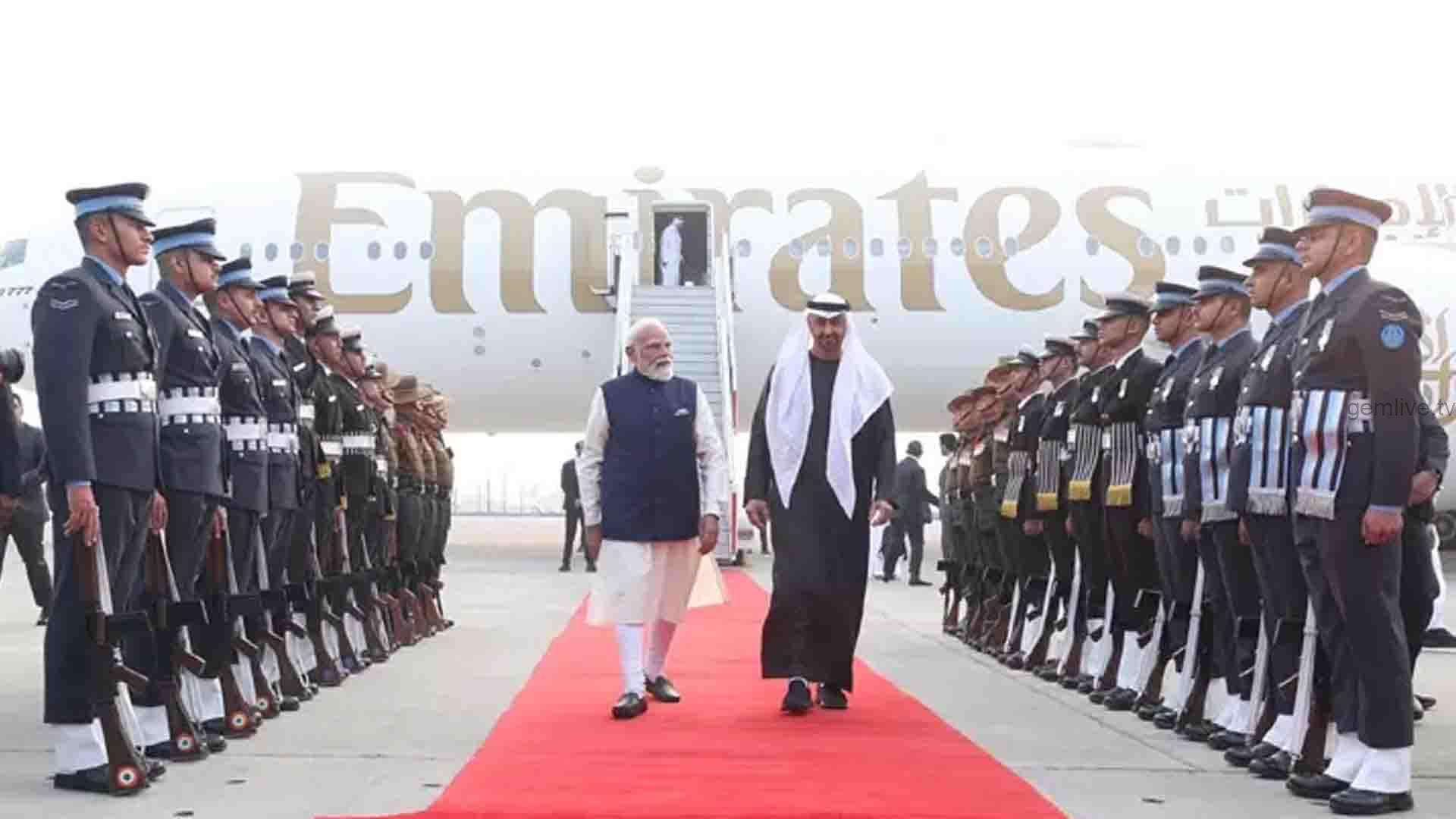 ஐக்கிய அரபு அமீரக அதிபர் இந்தியா வருகை..!