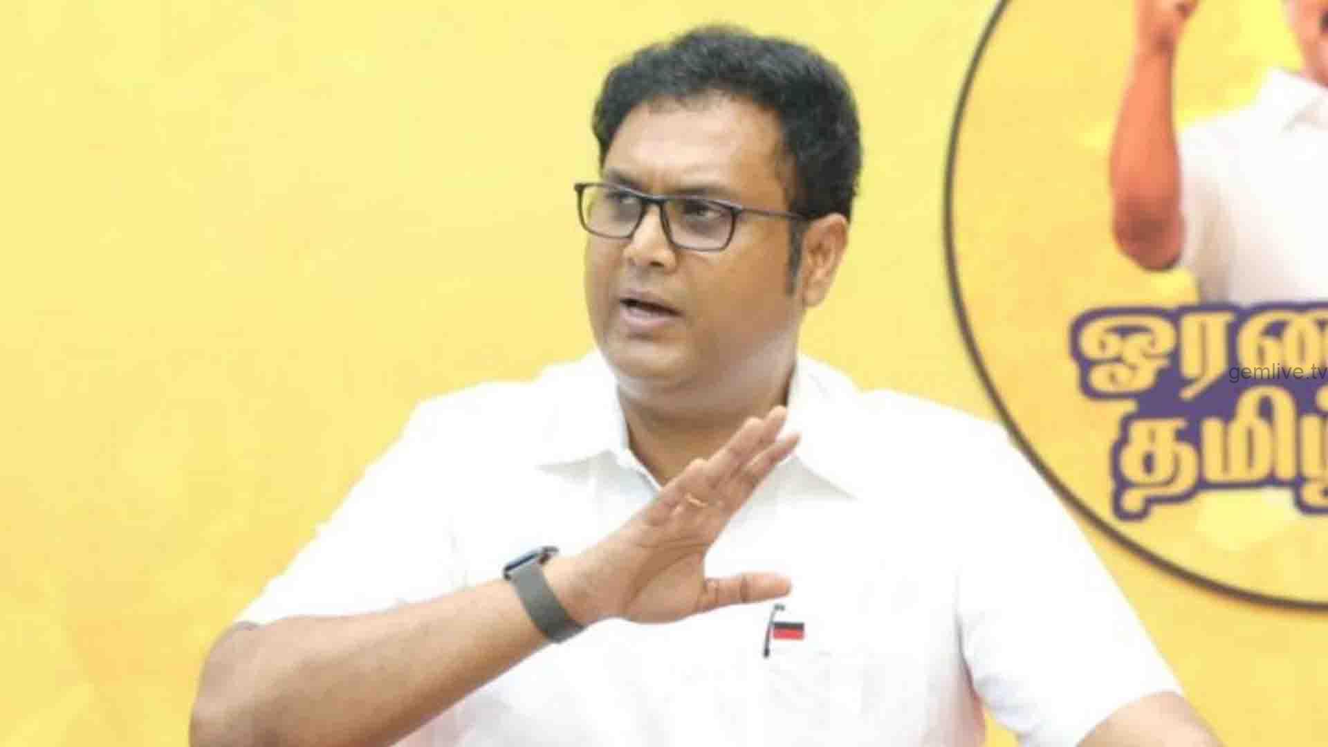 கம்பி கட்டும் கதையெல்லாம் உருட்டுபவர் தான் டி.ஆர்.பி. ராஜா என்று அதிமுக விமர்சனம்.!!