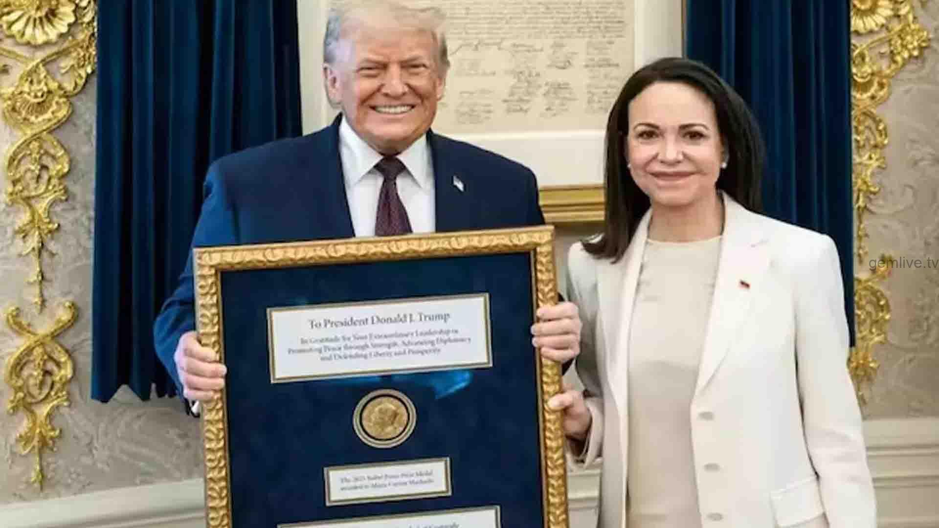 மரியா கொரினாவின் அற்புதமான செயலுக்கு நன்றி தெரிவித்த டிரம்ப்.!