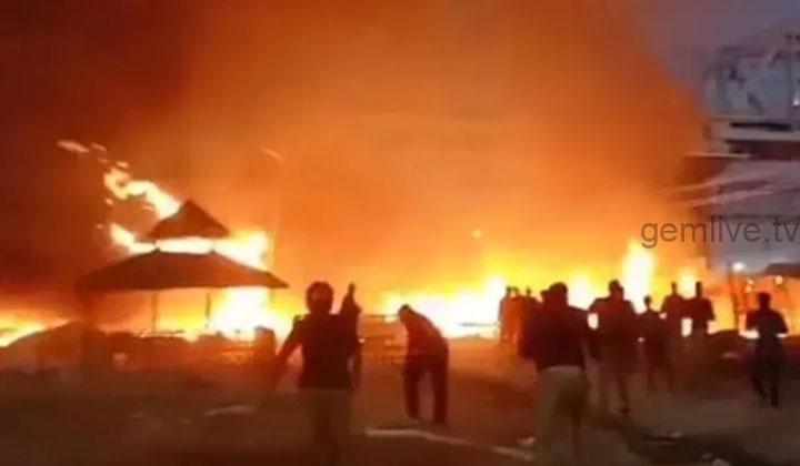 கோயம்பேடு மார்க்கெட்டில் நடந்த தீ விபத்து .. அலறியடித்த மக்கள்அலை.!