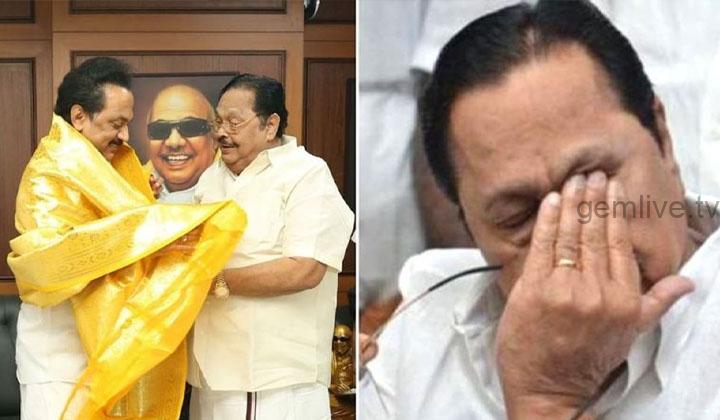 மகளிரணி கூட்டத்தில் வரவேற்க யாரும் இல்லாததால் திரும்பிச் சென்ற துரைமுருகன்..!