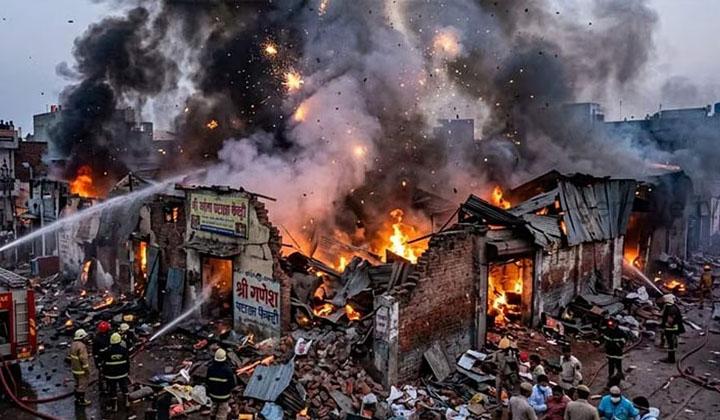 Uttar Pradesh : பட்டாசு ஆலை விபத்து : தொழிலாளர்கள் 5 பேர் பரிதாப பலி..!