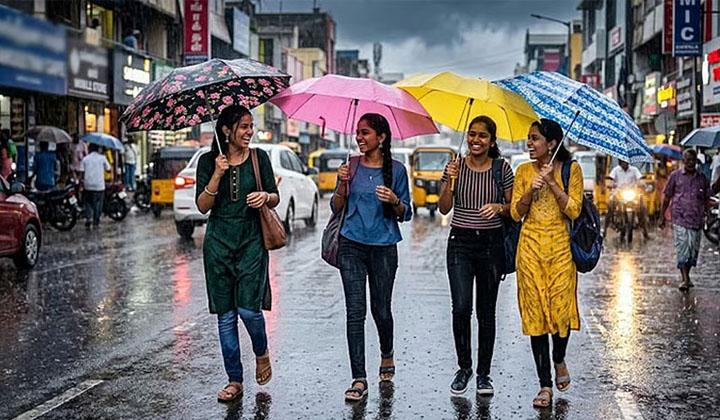 காஞ்சிபுரம், செங்கல்பட்டு உள்பட 10 மாவட்டங்களில் இன்று மழை பெய்யக்கூடும்.!