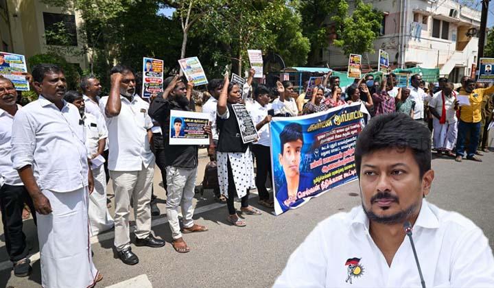 மதுரையில் நீதி கேட்டு போராடிய குடும்பத்தினர் மீது வழக்கு? – உதயநிதி கண்டனம்!