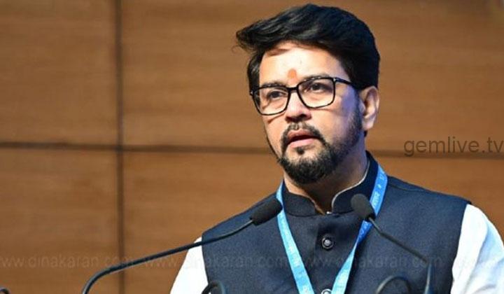 காங்கிரஸுக்கு எதிராக பாய்ந்த அனுராக் தாக்கூர்.! தேர்தல் ஆணையர் குற்றச்சாட்டு.!